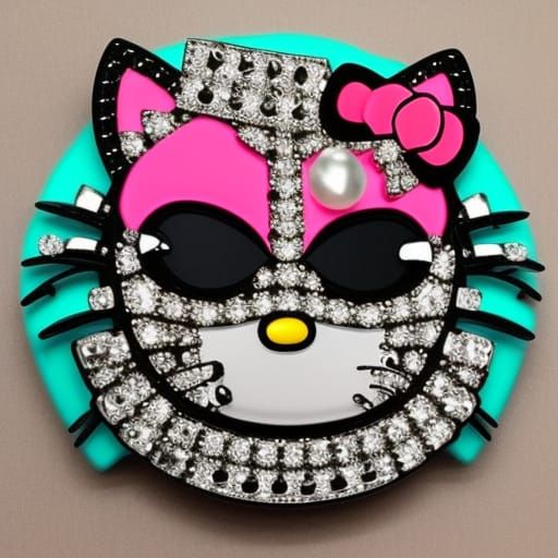 Hello Kitty as Blinged-Out Gangster Chola