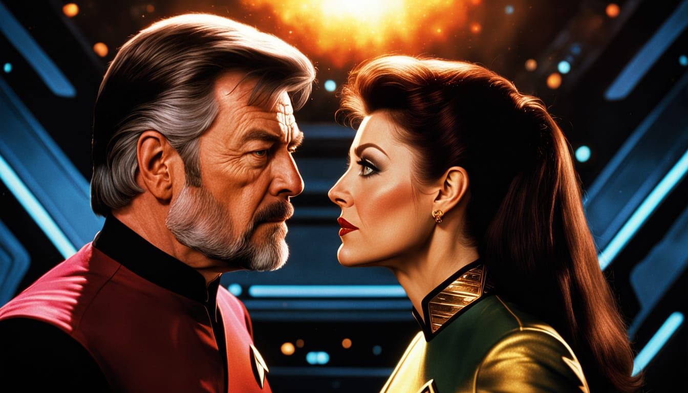 Starfleet Commander William Riker and Young Betazoid Deanna ...