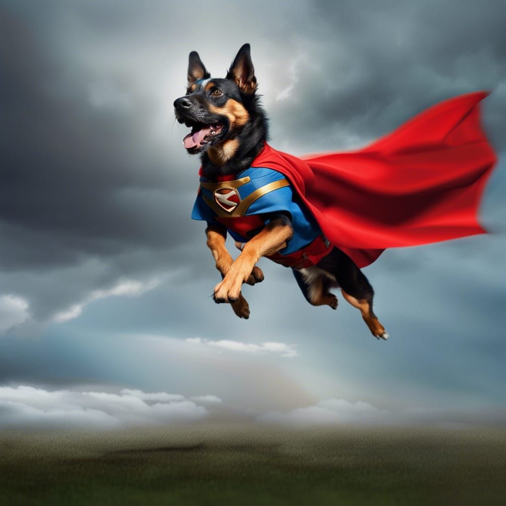 Is it a bird? Is it a plane? NO! It's Hero Hound!