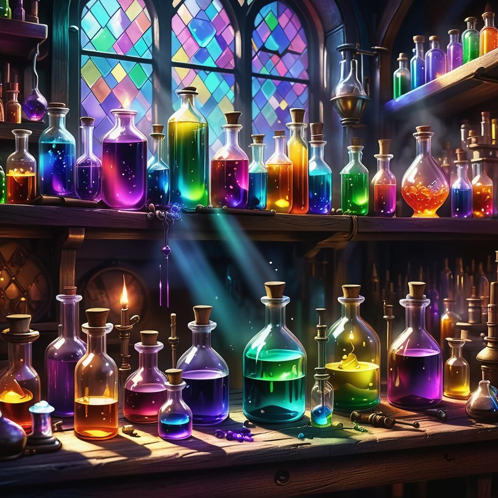 Rainbow Magic Potions in Alchemist's Workshop