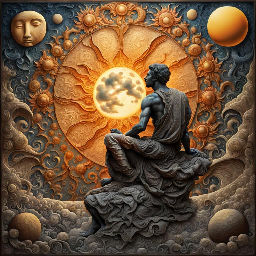 Surreal Male Figure Emerging from Formlessness