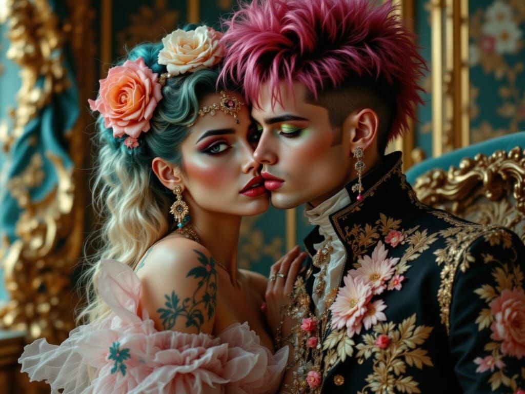 Punk Rococo Royalty Unleashed in a World of Velvet and Lace