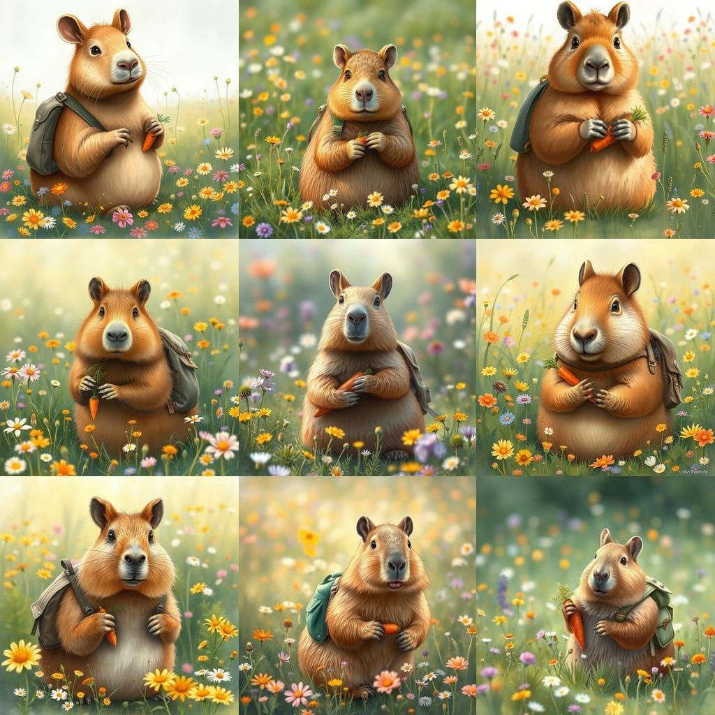 Cute Capybara in Playful Pose