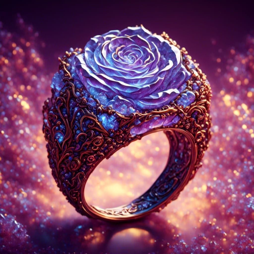 Ice Rose Signet Ring