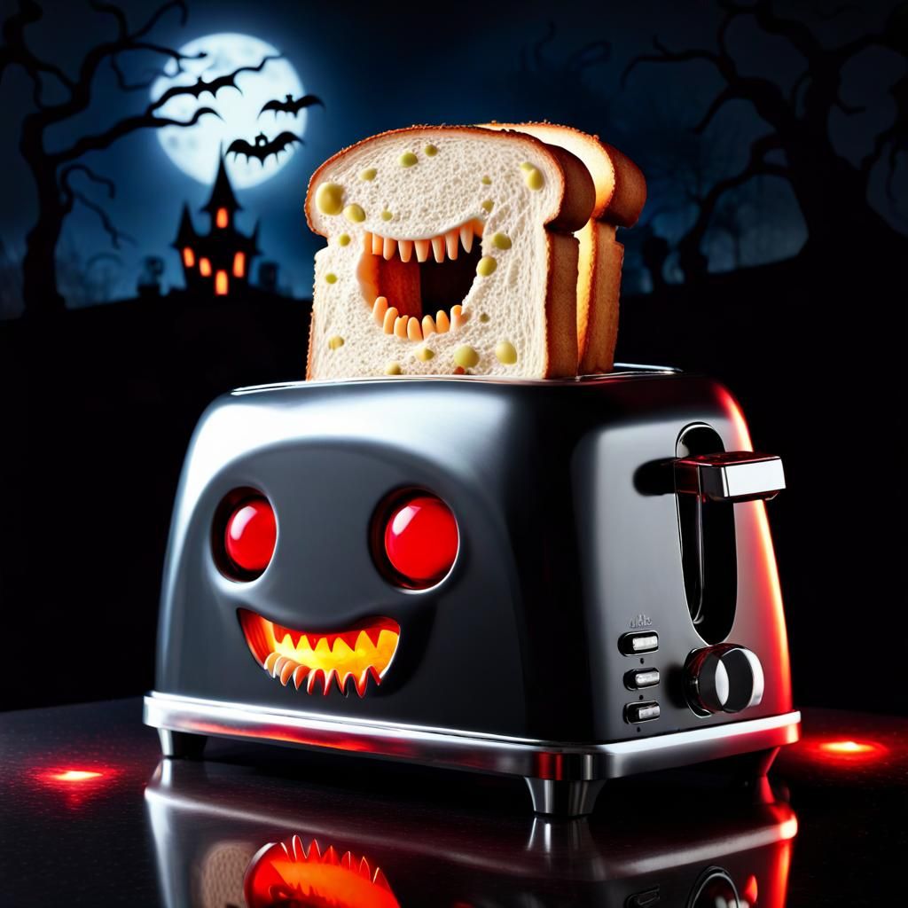 The bread's more scary than the toaster! 😄 ...