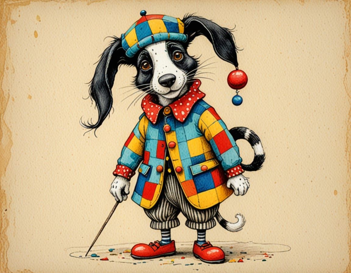 Vibrant Claymation Harlequin