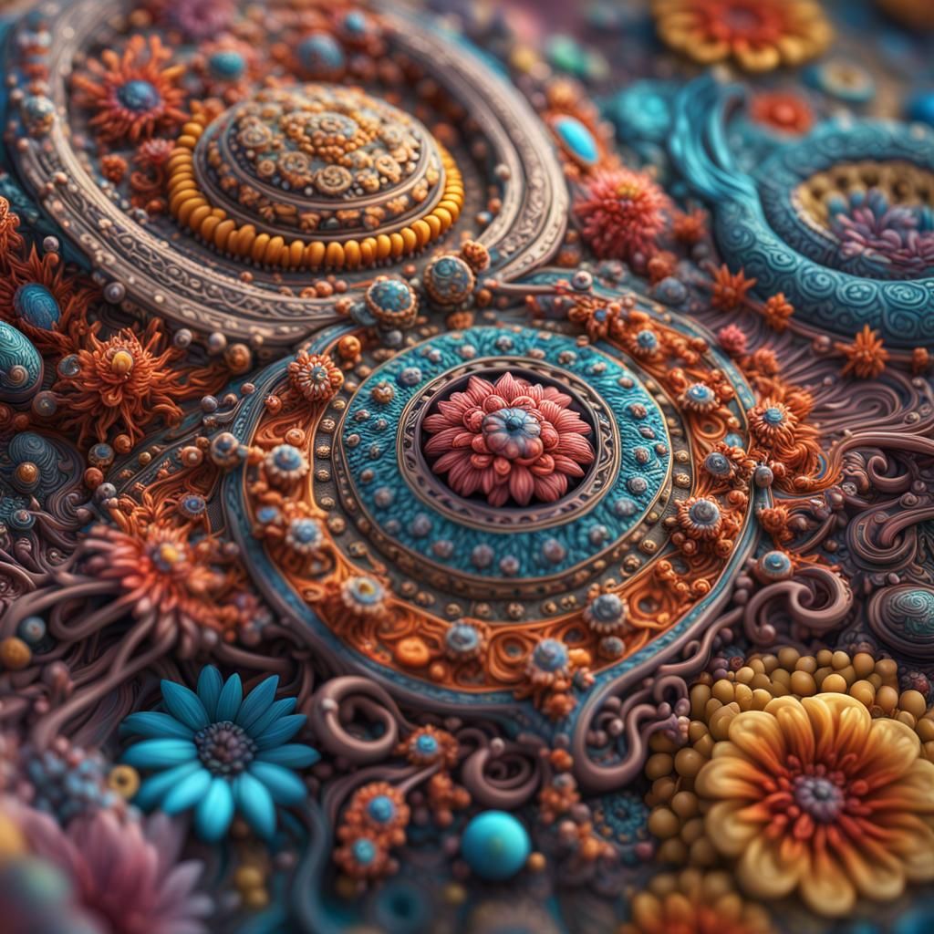 Detailed Colorful Scene in 8K Resolution