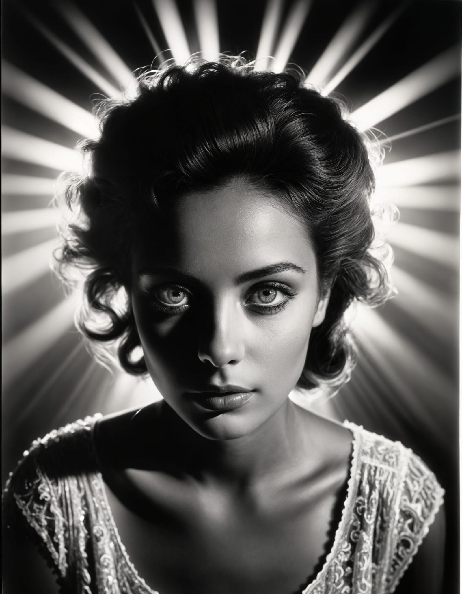 Shabby Chic Couture Portrait with Mesmerizing Eyes