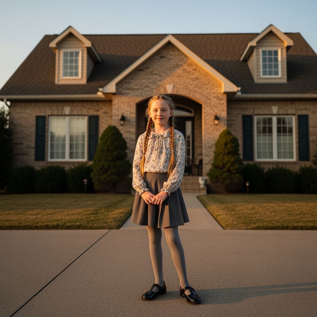 Girl in T-Bar Shoes at Golden Hour