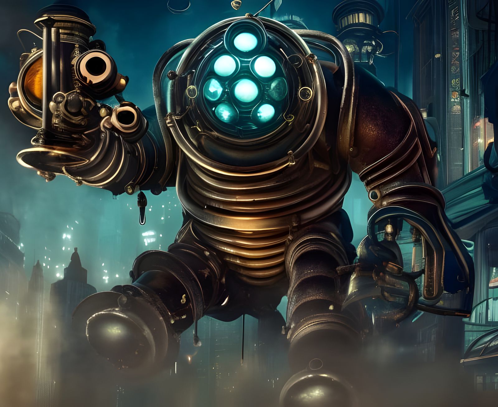 Bioshock's Big Daddy: Epic Cinematic Digital Art
