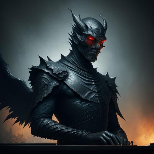 Executive Demon in Dark Fantasy Style