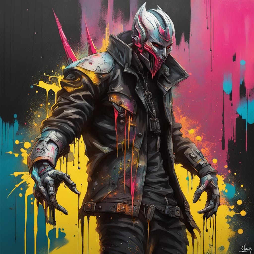 Sauron in Cyberpunk 2077 Graffiti Art