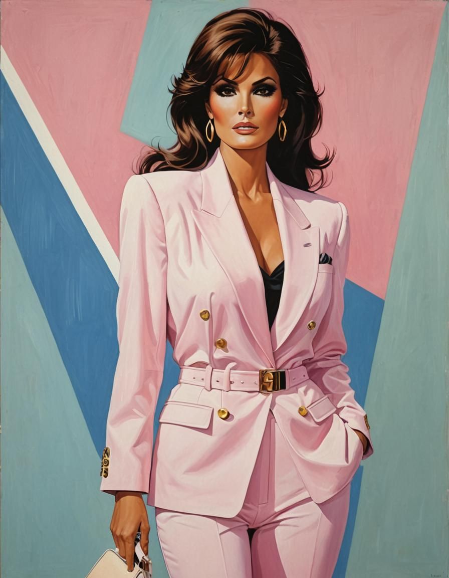 Raquel Welch in Art Deco Pop Art Style