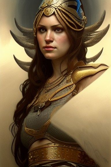 Detailed Portrait of Valkyrie Gondul