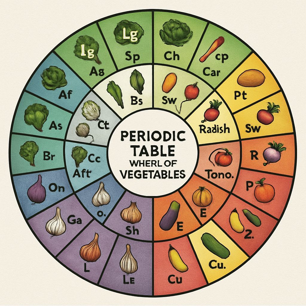Vegetable Periodic Table Wheel: A Creative Concept