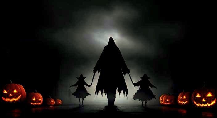 Sinister Monsters Trick-or-Treating: Digital Art