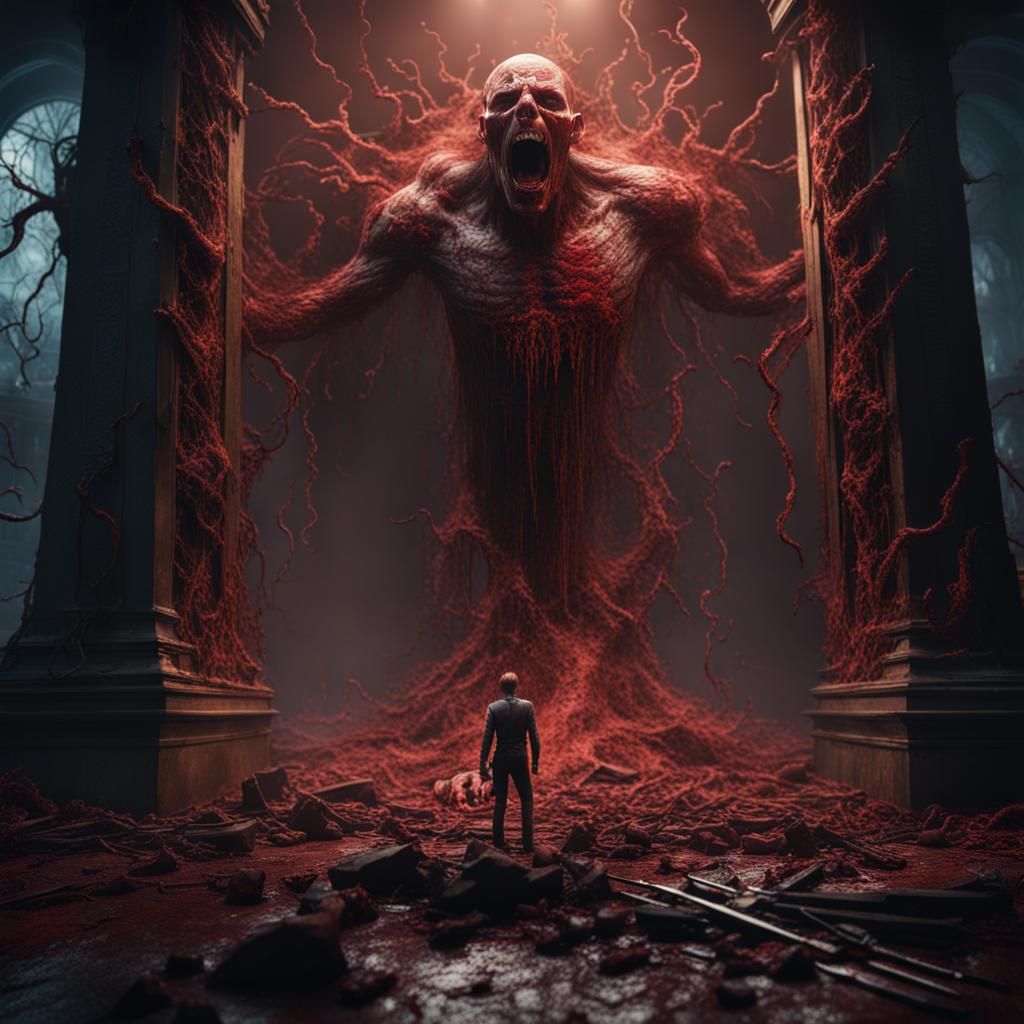 Tortured Soul Screaming: Detailed Matte Painting