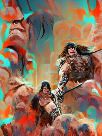 digital illustration trending on Artstation Conan the barbarian marvel comics