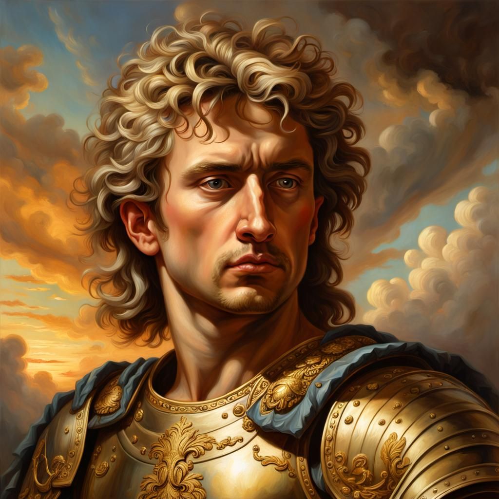 Alexander the Great in Rembrandt-Inspired Realism