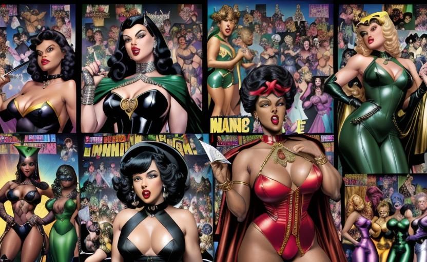 Hip Hop Santa Drag Queen Comic Art