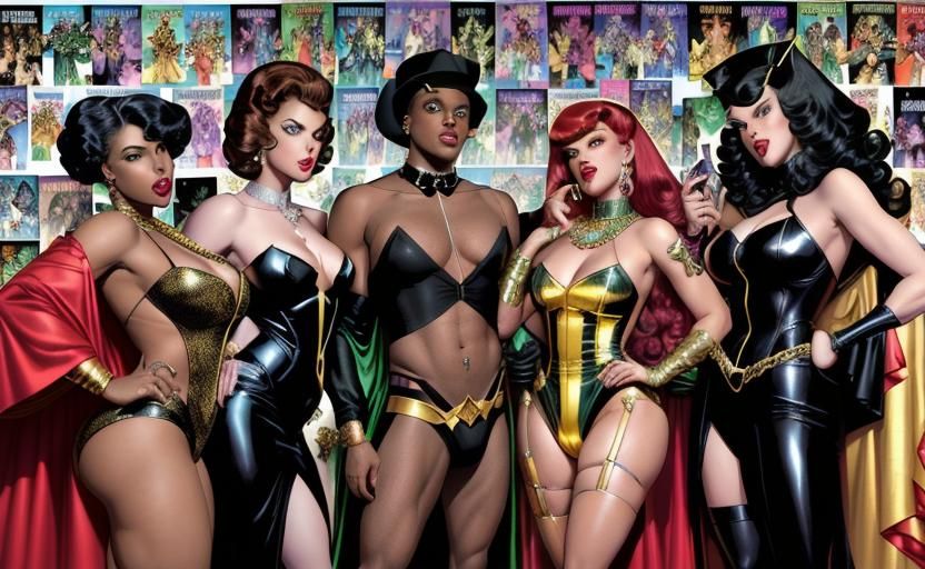 Hip Hop Santa Drag Queen Comic Art