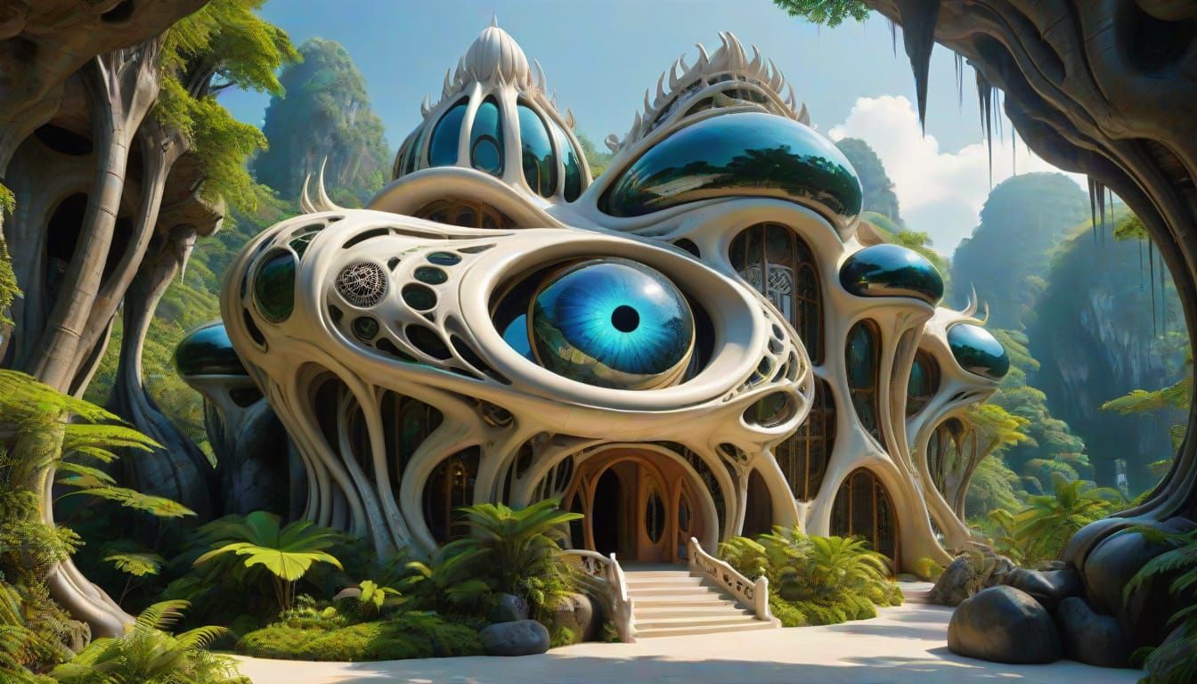 Not so subtle variation: Gigerness further increased (Extravagant house in Ao Phang Nga). Lagoon could not compete and l...