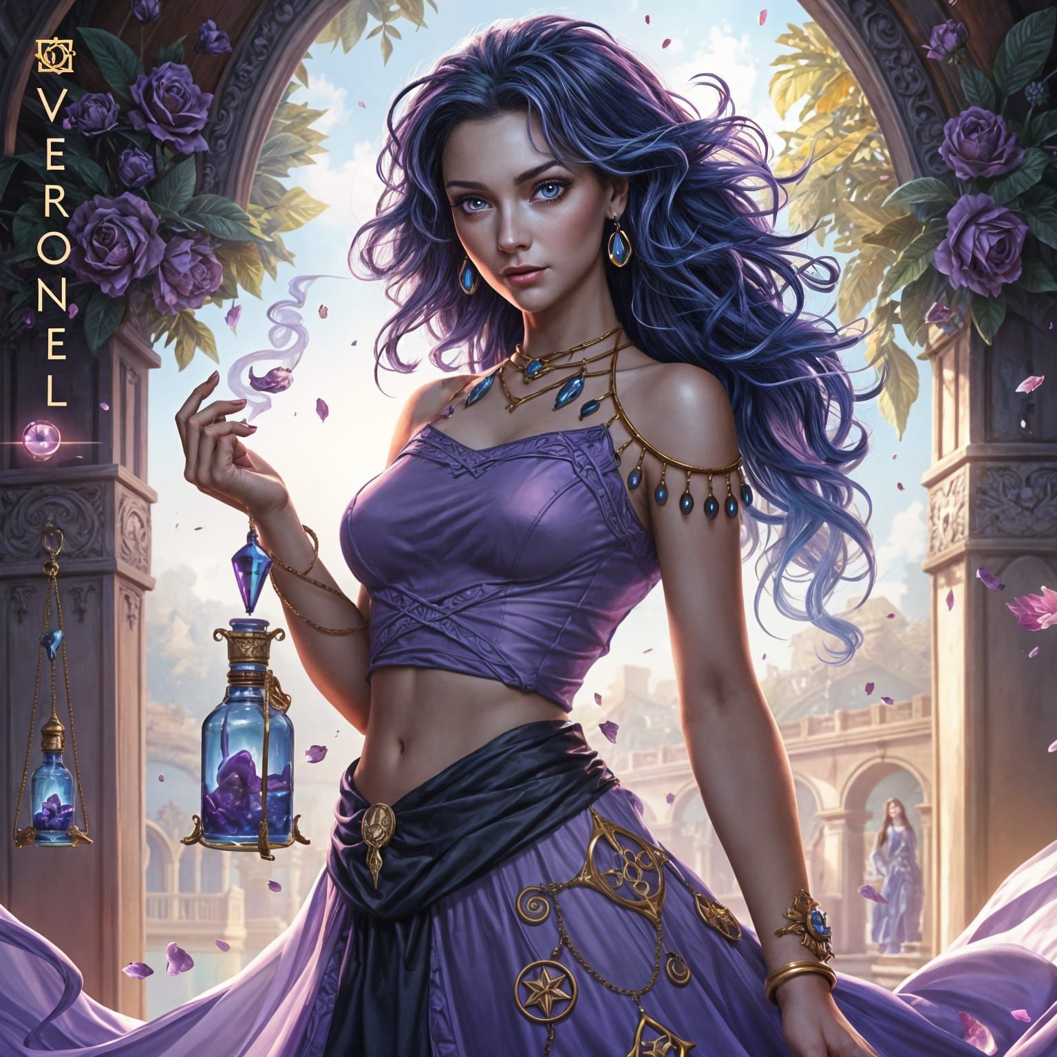 Ethereal Goddess of Pure Love in a Whimsical Fantasy Realm