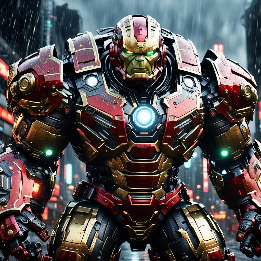 Ironman Samurai Hulkbuster Armor in Sci-Fi Style