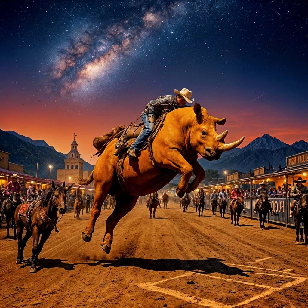 West Texas Rodeo with African Big Game Animals