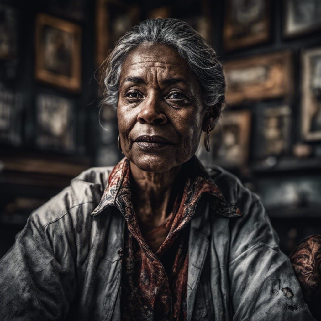 Hyperrealistic Portrait of a Woman Artist