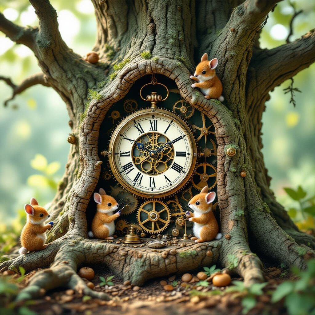 Enchanted Clock Shop in Ancient Tree Hollow