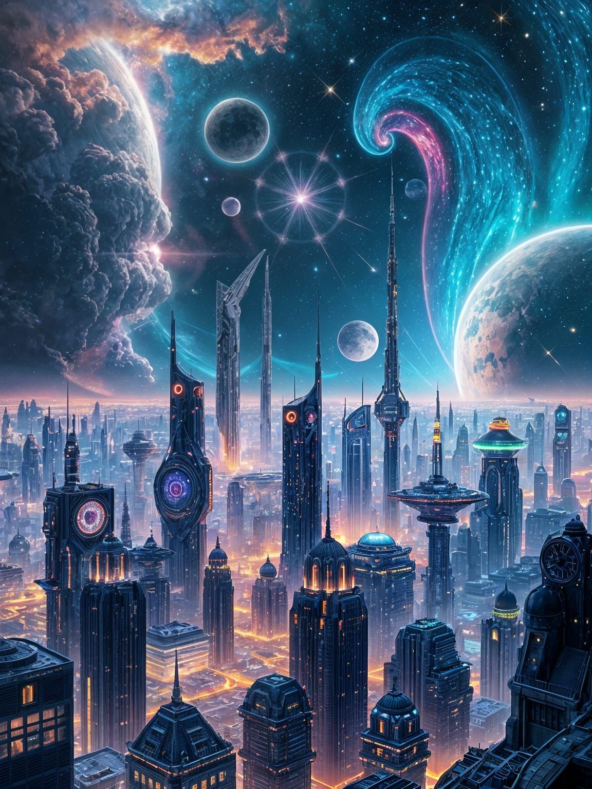 Cosmic Metropolis in Holographic Splendor