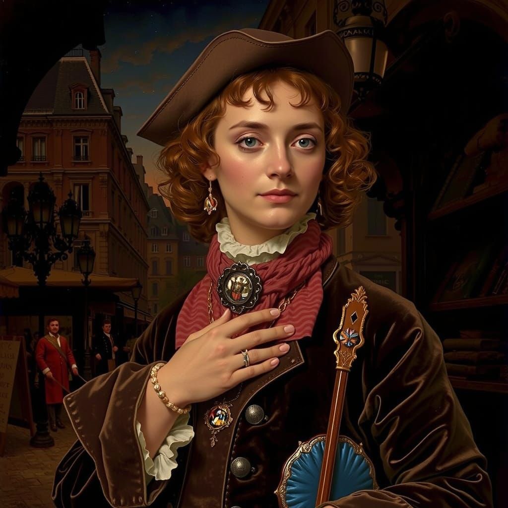 Paris Street Scene in Revolutionary Times