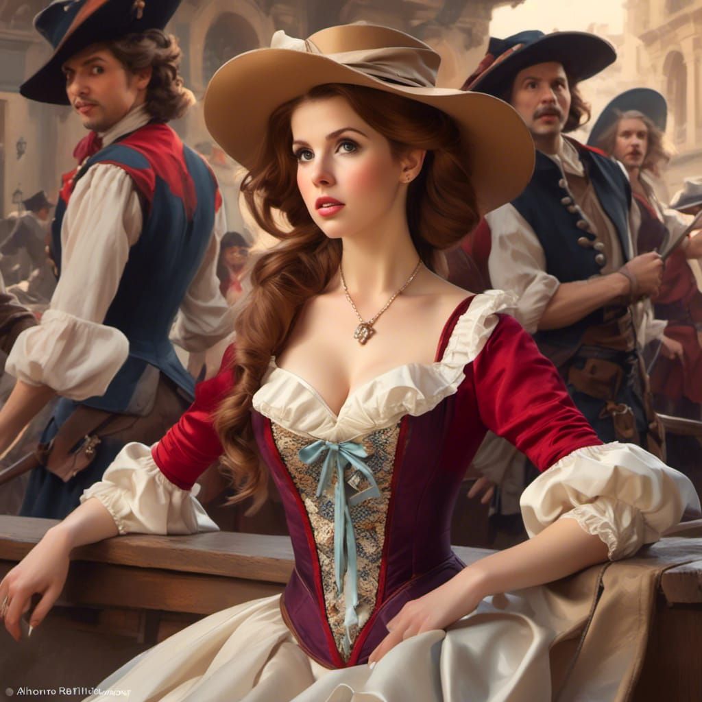 Anna Kendrick as Musketeer in Madrid, Digital Art