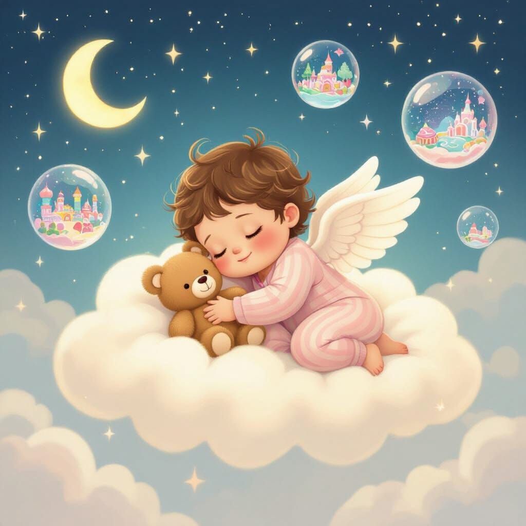 Baby's Dreamy Flight Through Miniature Worlds