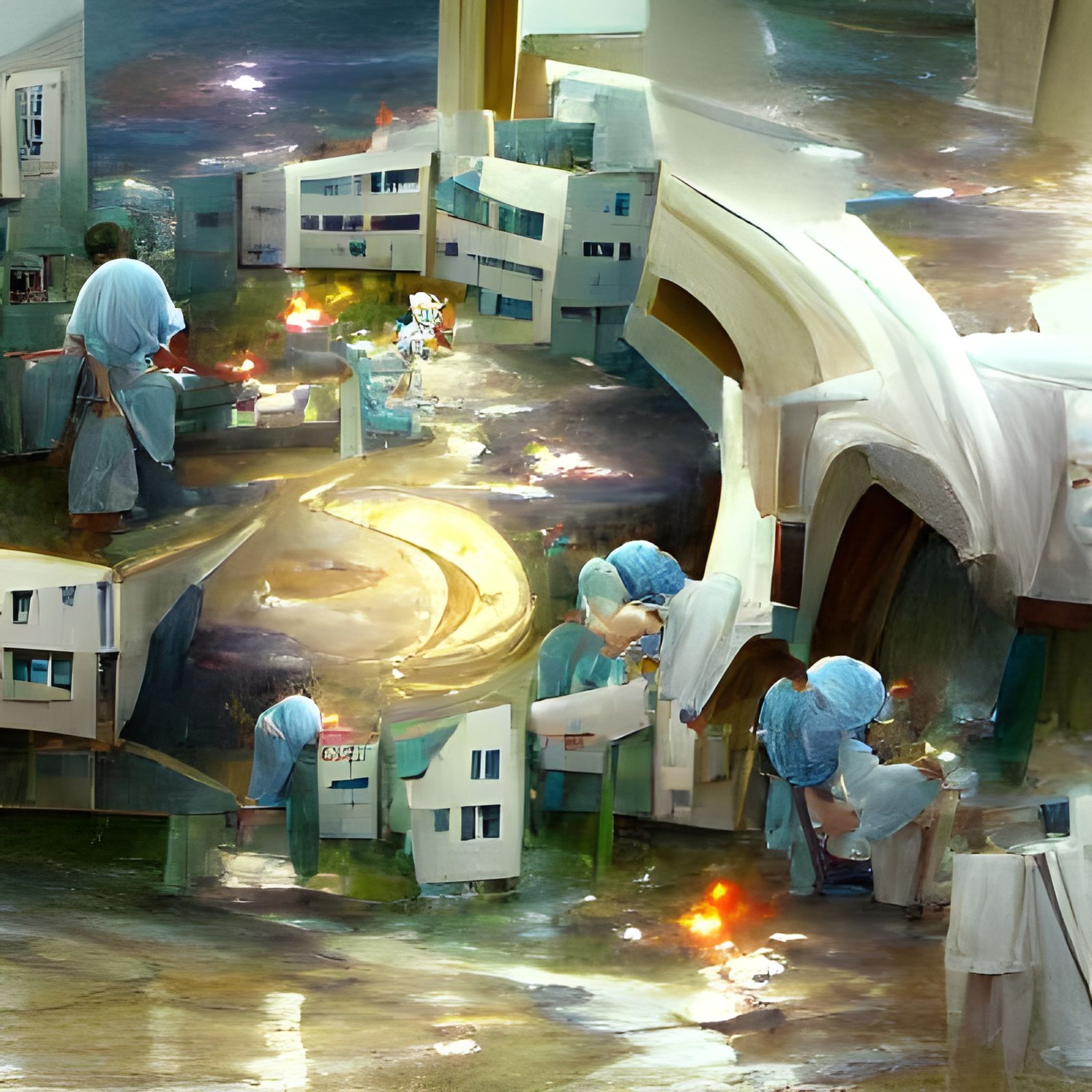 Hospital Town: An Oil Painting Inspired by Gurney
