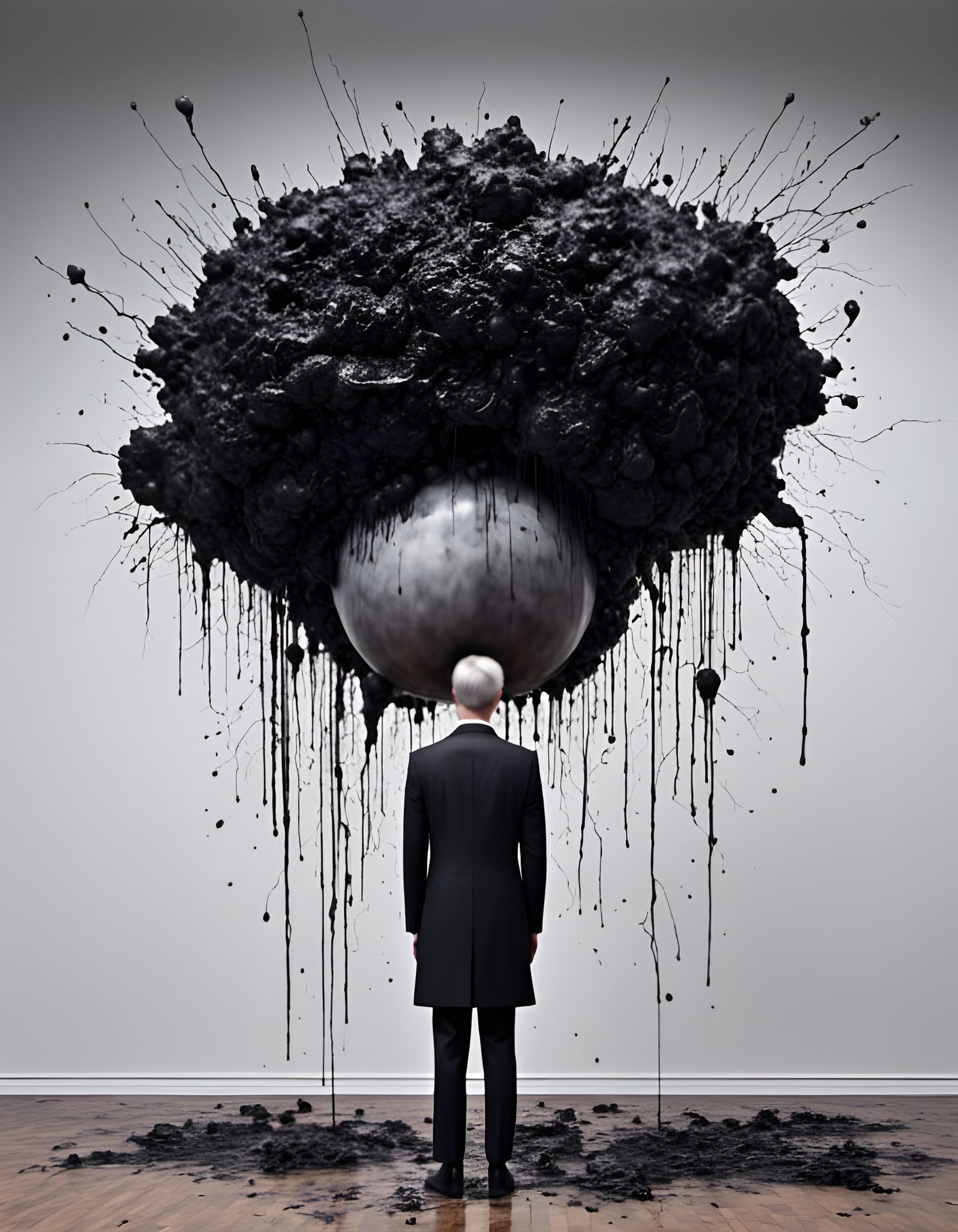 Apocalyptic Fumes Emanate from Man's Head