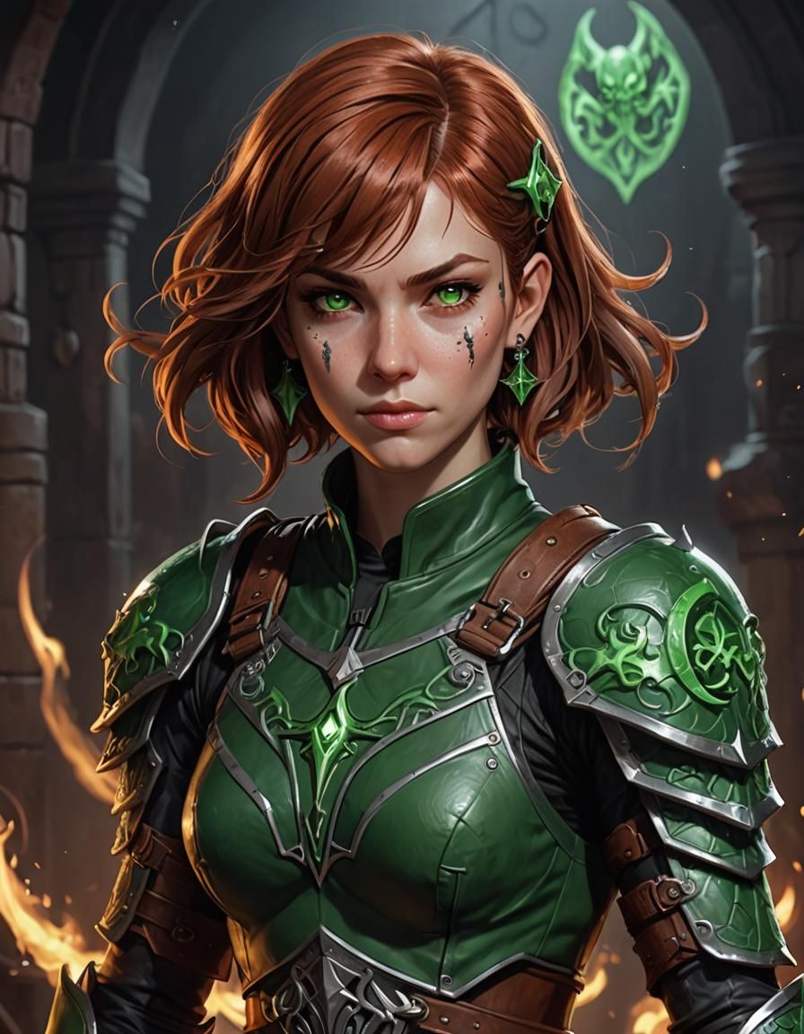 Eldritch Cultist Fighter in Anime Style