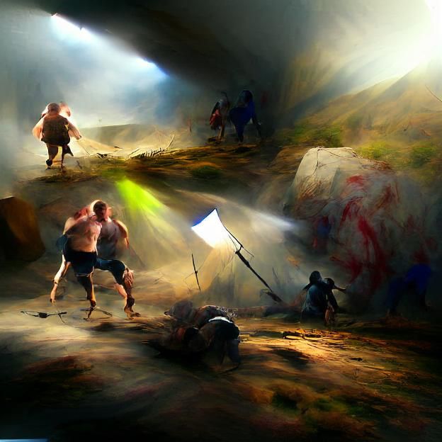David and Goliath Digital Rendering