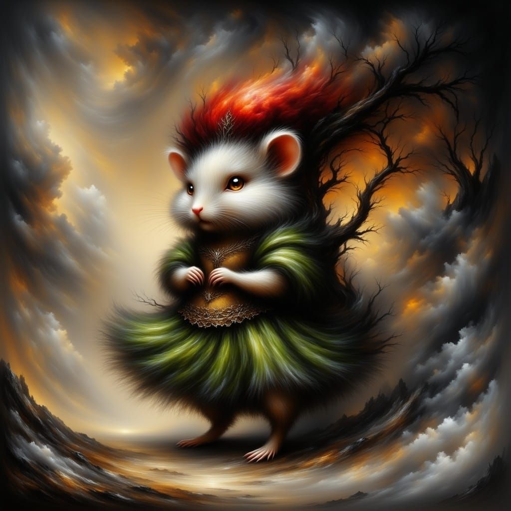 Mouse in Kilt and Tam O'Shanter Hat