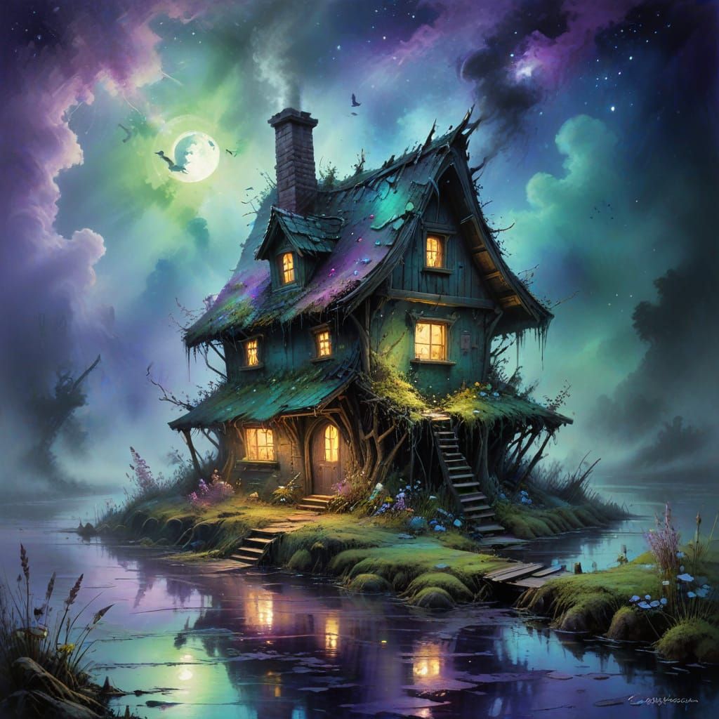 Mysterious Swamp Witch's Hut