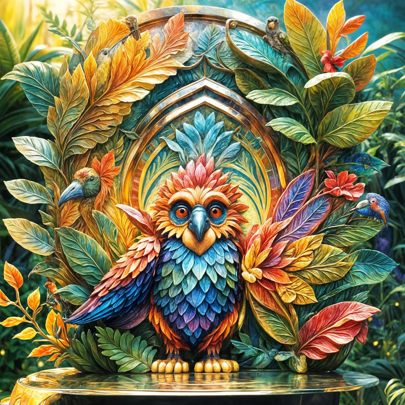 Whimsical Glass Sculpture Depicts Avian Musicians in an Ench...