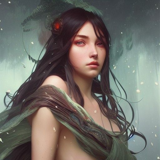 My eyes are green, 8k resolution concept art portrait by Gre...