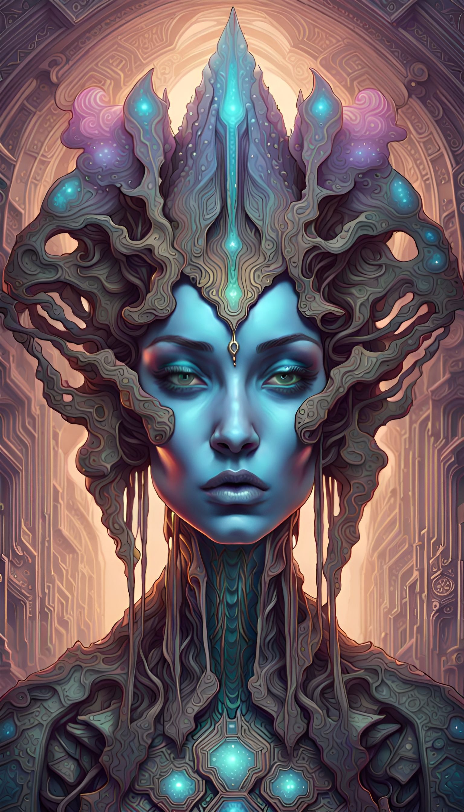 Alien Queen Made of Melting Bismuth and Tellurium