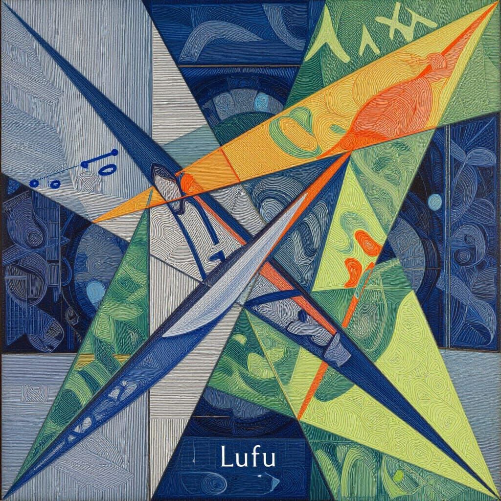 Abstract "Lufu" Artwork with Complementary Colors