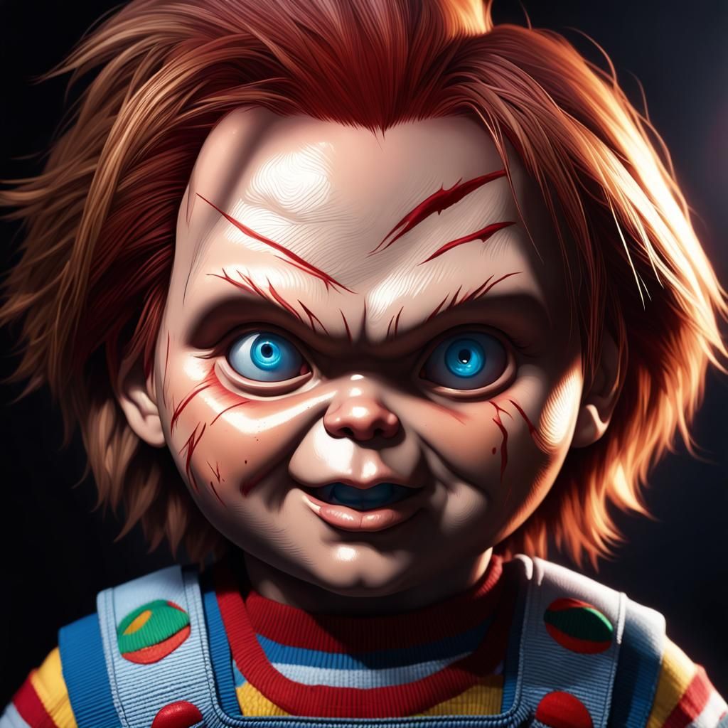 Hyperdetailed Portrait of Chucky, Trending Artstation Art