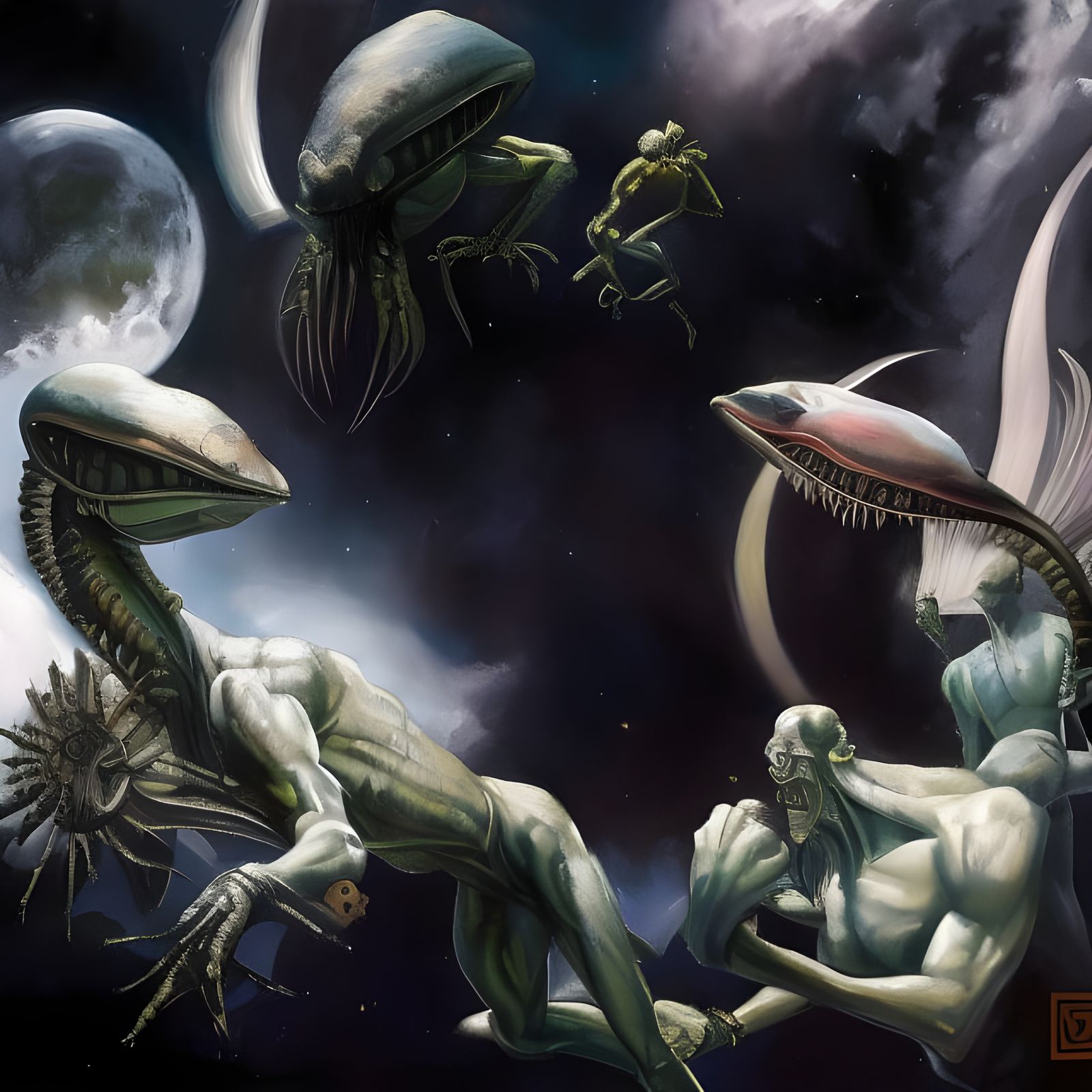 Cartoon Aliens Rendered in High-Definition 3D