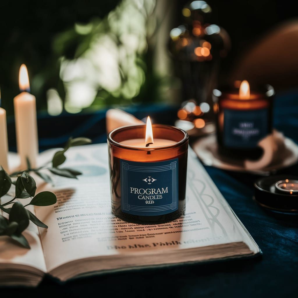 Professional Photo of Program Candles and Tarot Page