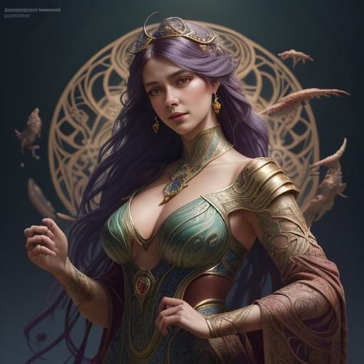 Surreal Glowing Tyrannosaurus and Trilobite Concept Art