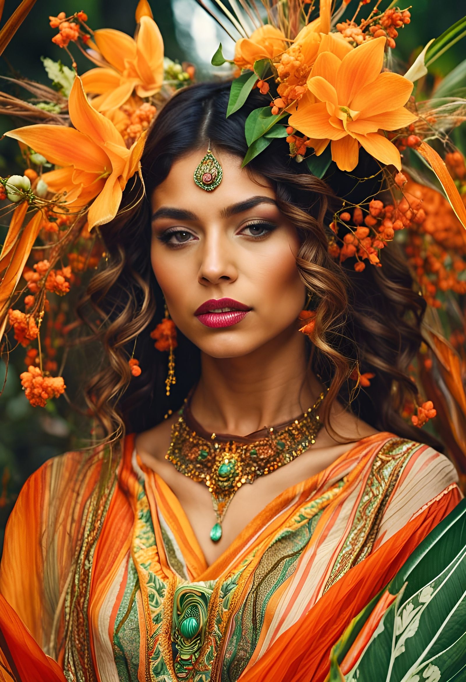 Jewish Latina Princess as Intricate Goddess